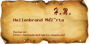 Hellenbrand Márta névjegykártya